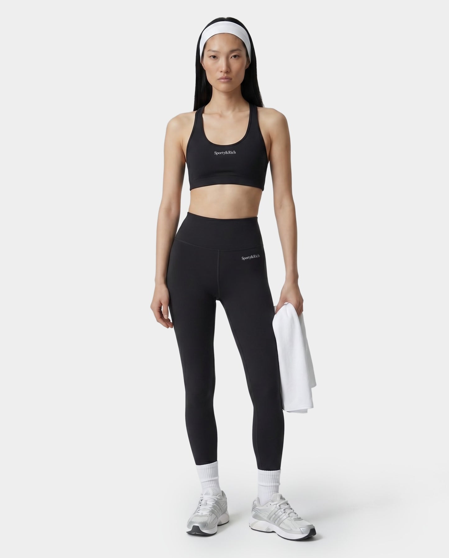 Serif Logo Legging - Carbon