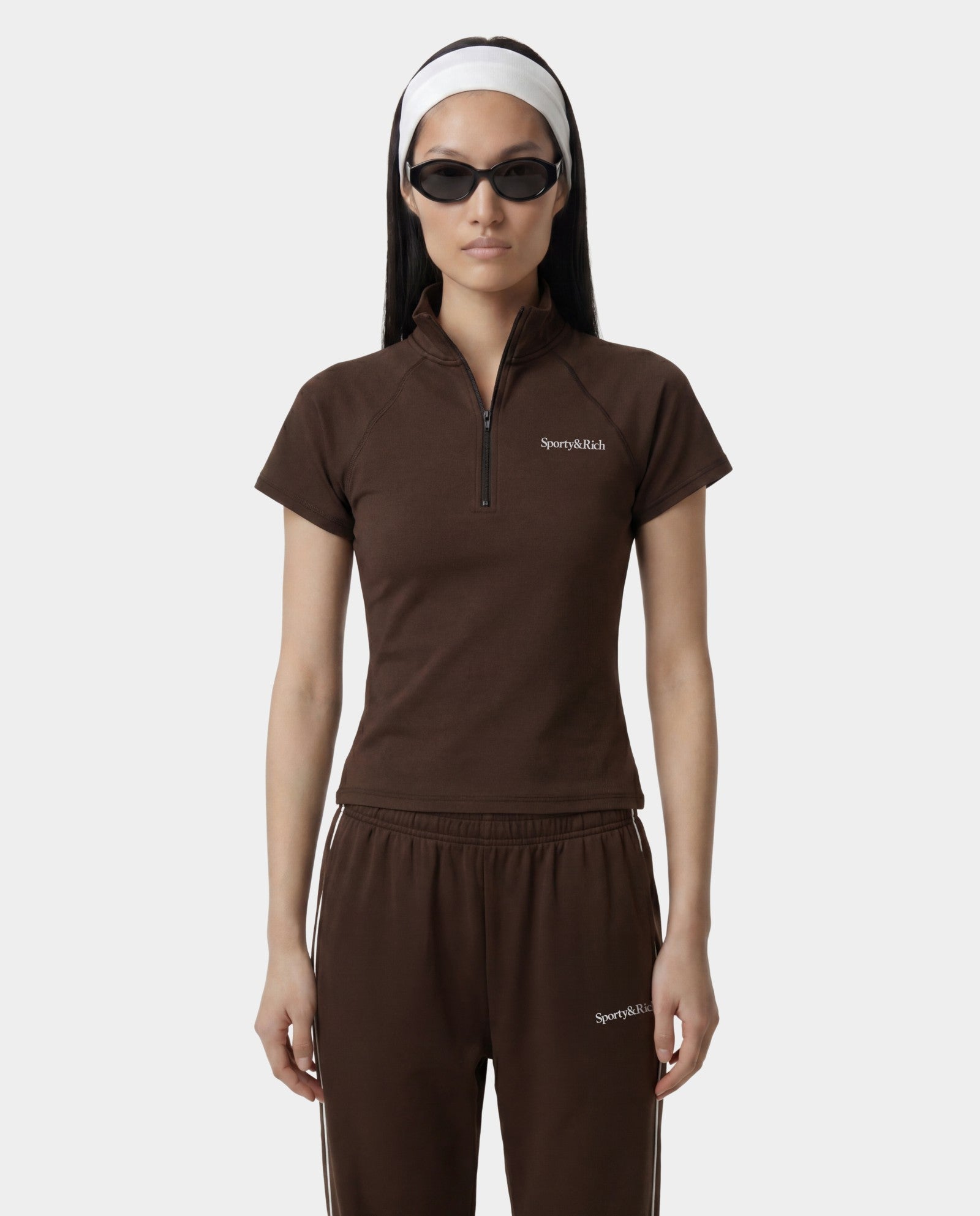 Serif Logo SS Sports Quarter Zip - Cioco