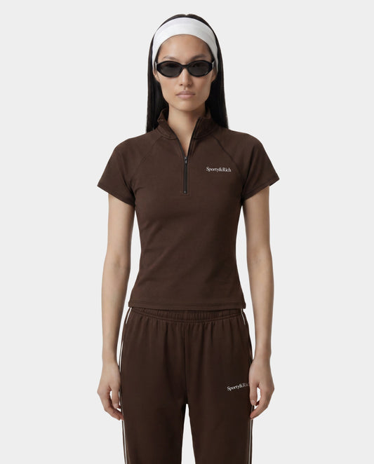 Serif Logo SS Sports Quarter Zip - Cioco