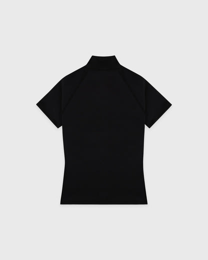 SR Runner Short Sleeve Sports Quarter Zip - Black/White