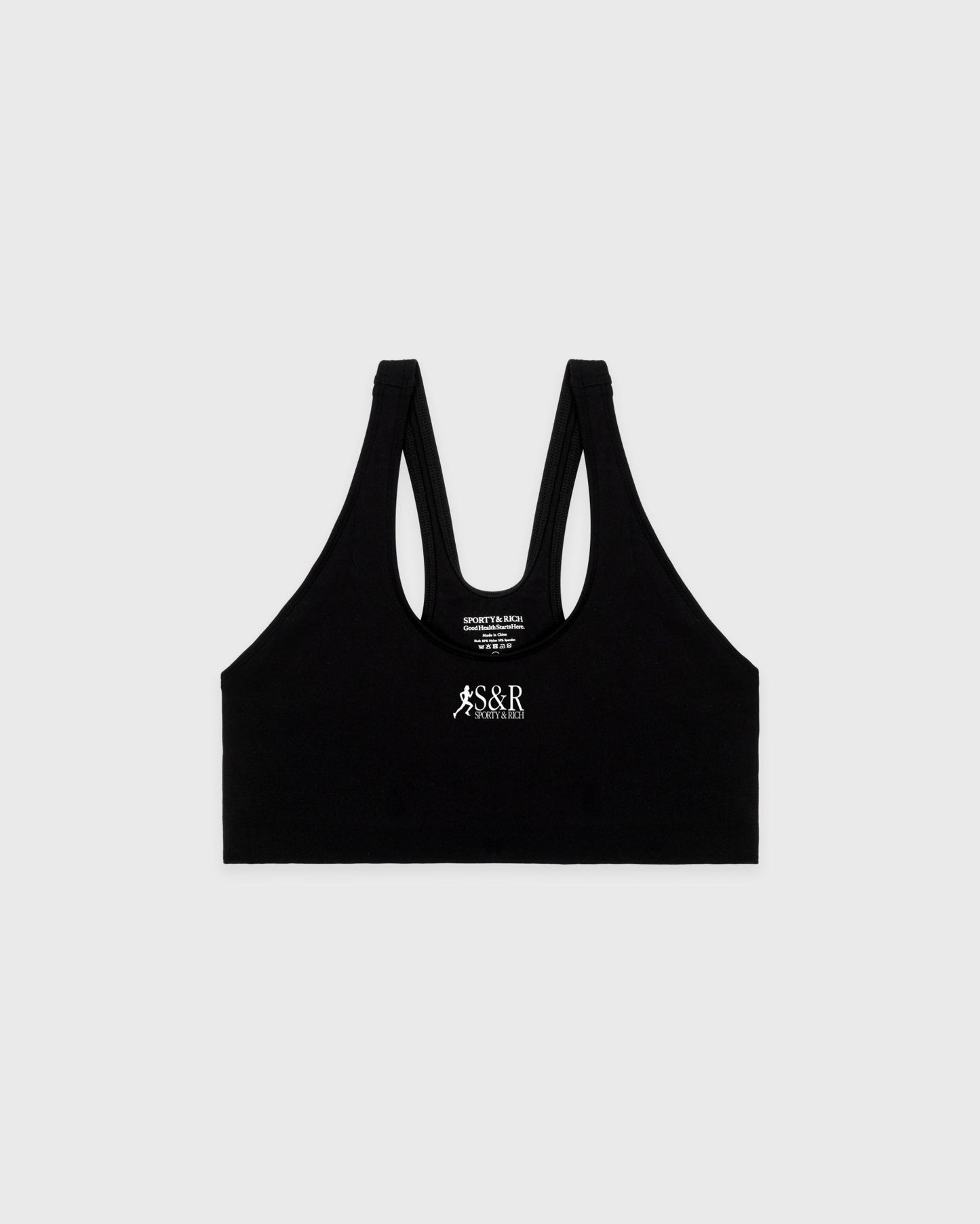 SR Runner Sports Bra - Black/White