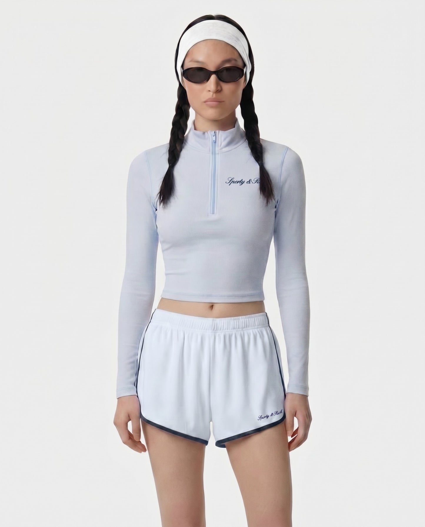 Signature Logo Sports Quarter Zip - Ciel