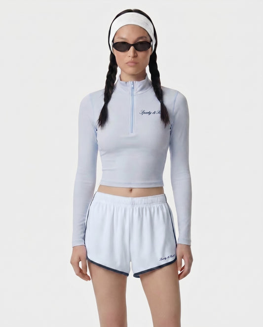 Signature Logo Sports Quarter Zip - Ciel