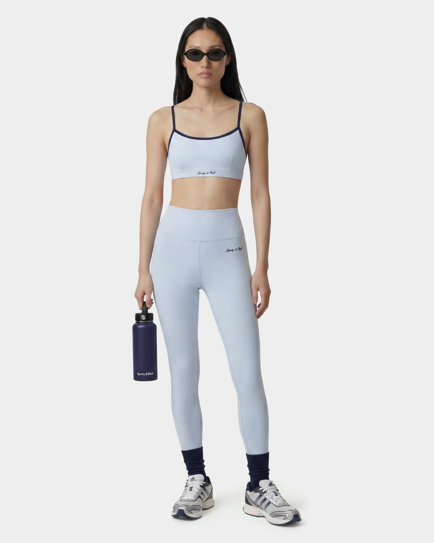Signature Logo Legging - Ciel/Navy
