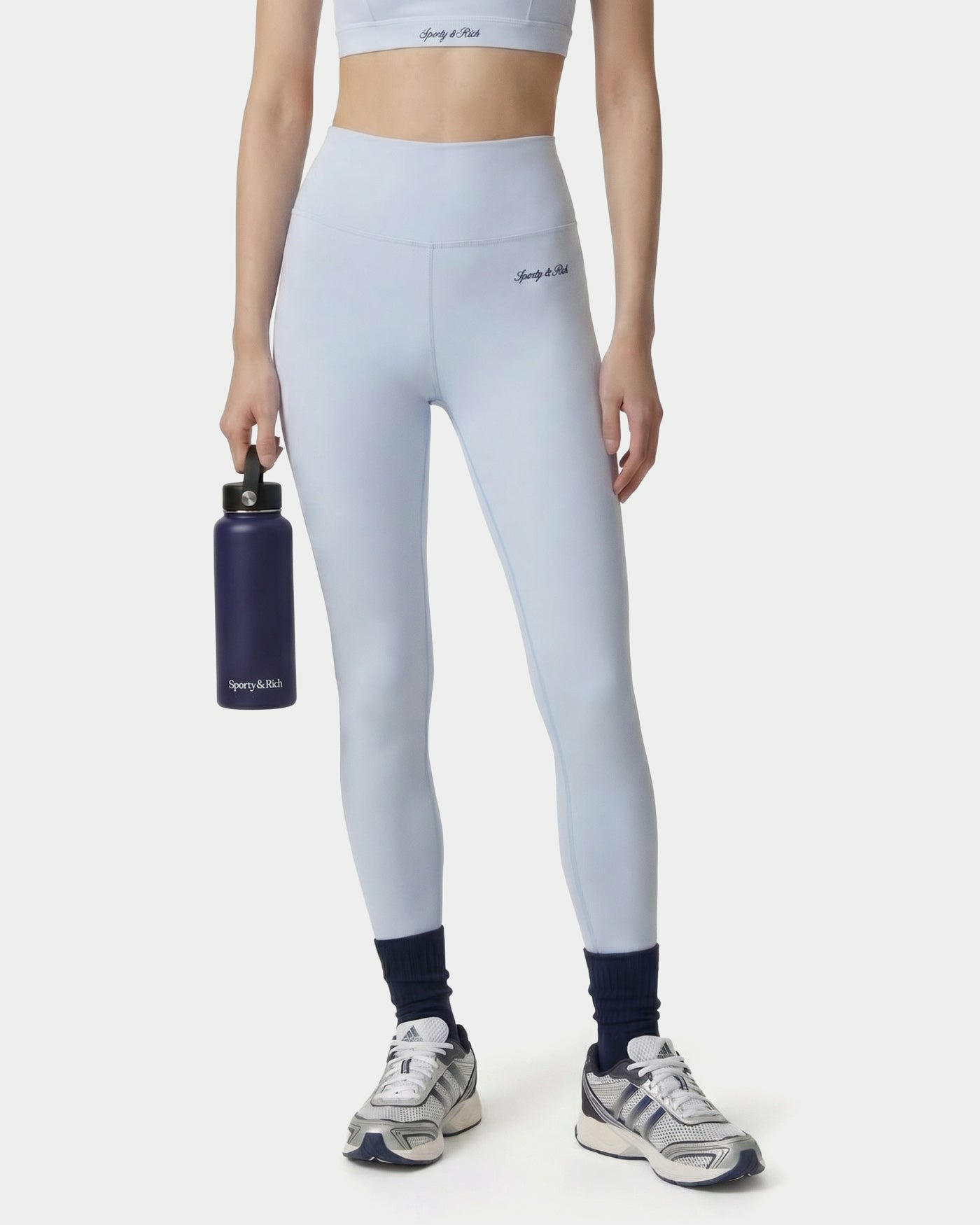 Signature Logo Legging - Ciel/Navy