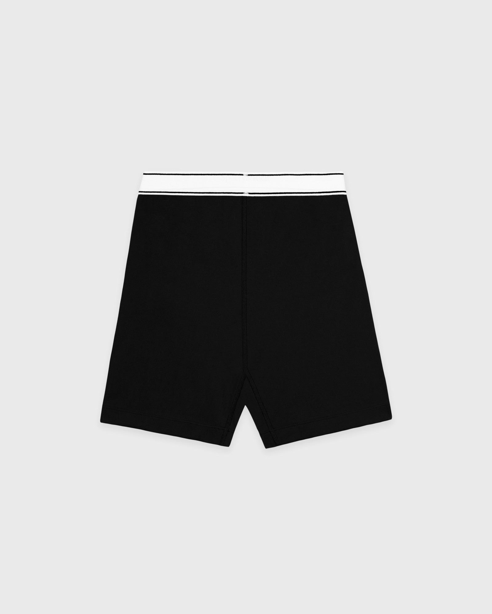 Serif Logo Biker Short - Black/White