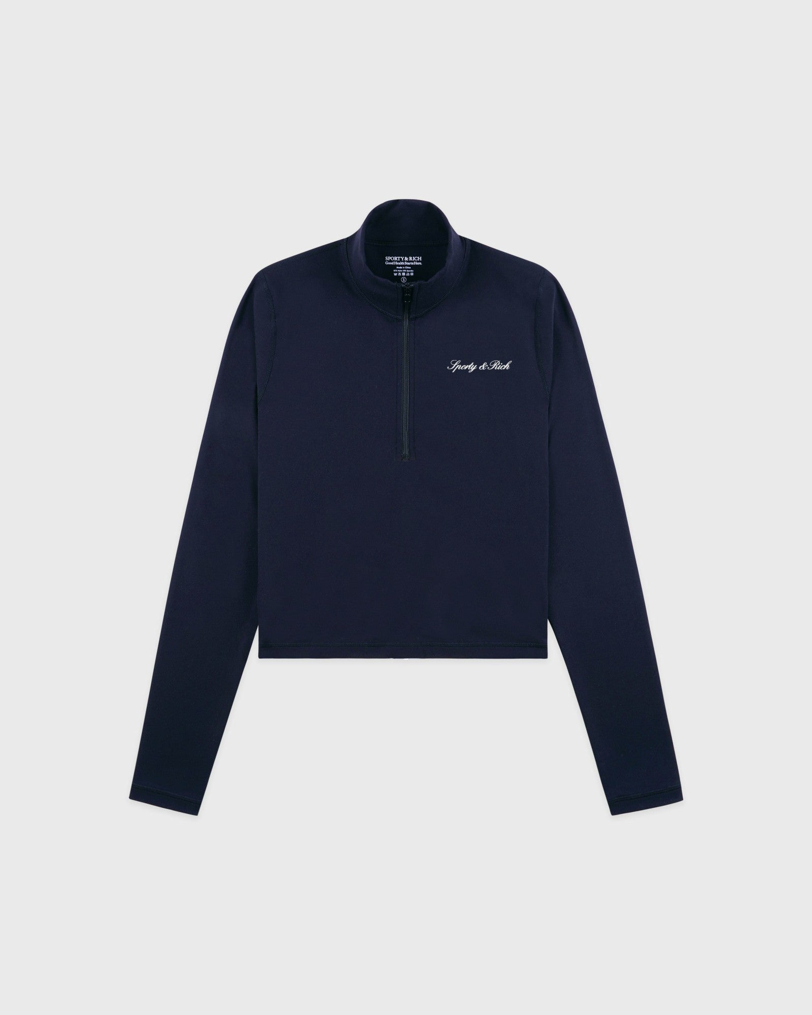 Signature Logo Sports Quarter Zip - Navy