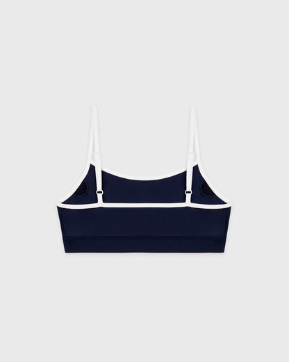 Signature Logo Athletic Bra - Navy/White
