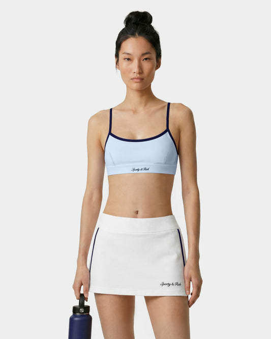 Signature Logo Athletic Bra - Ciel/Navy