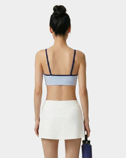 Signature Logo Athletic Bra - Ciel/Navy