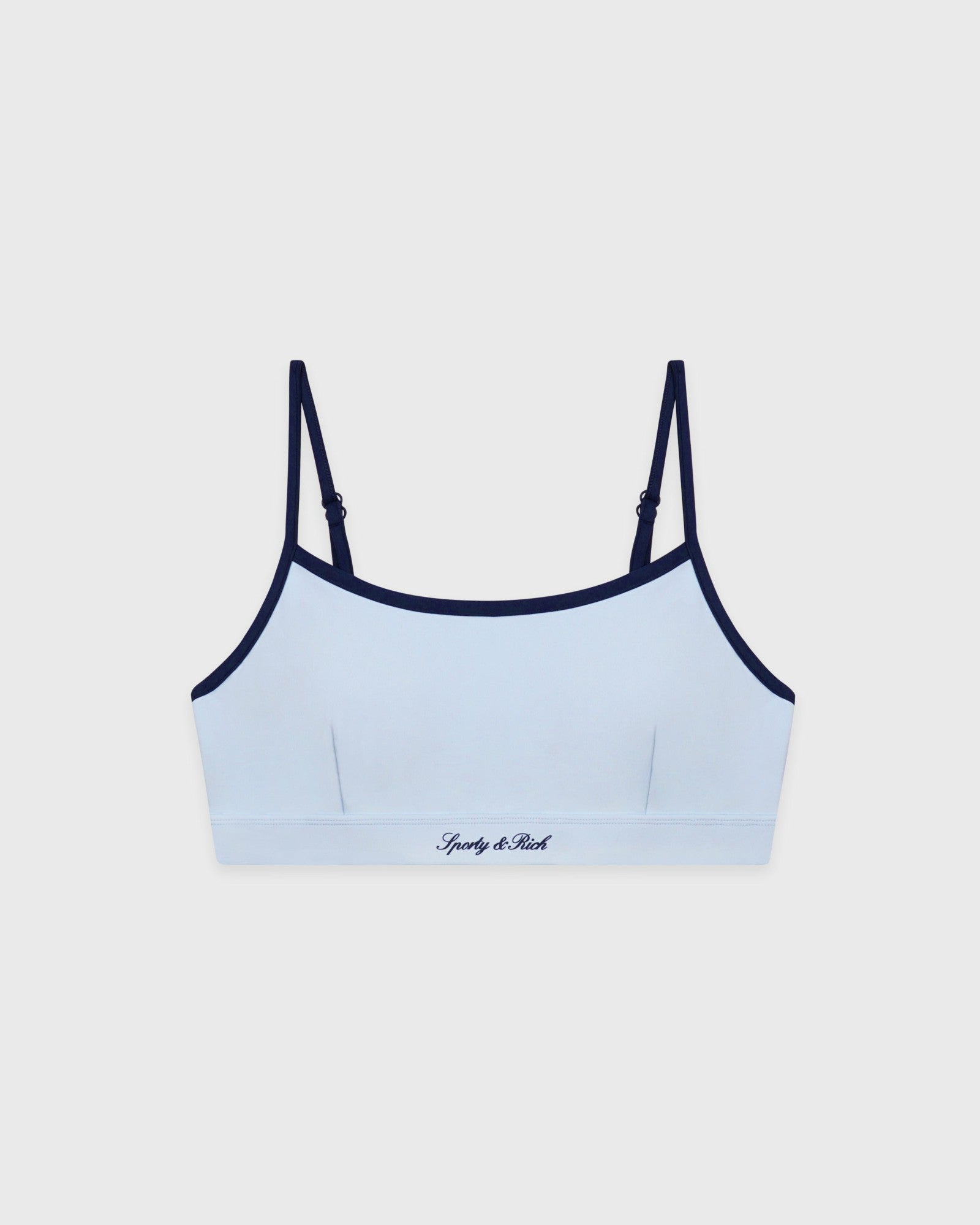 Signature Logo Athletic Bra - Ciel/Navy