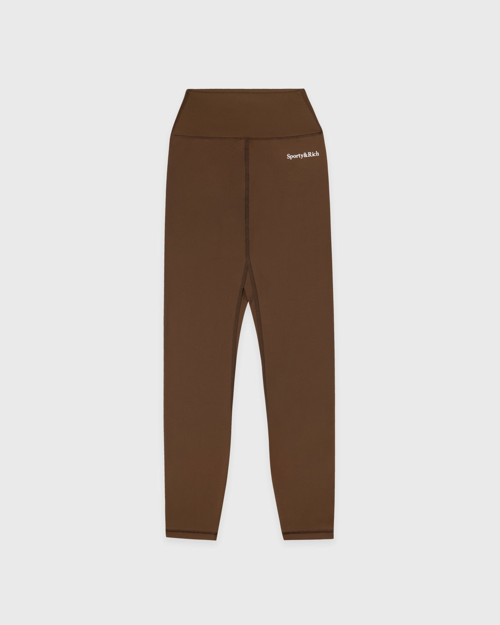 Serif Logo Legging - Toffee/White