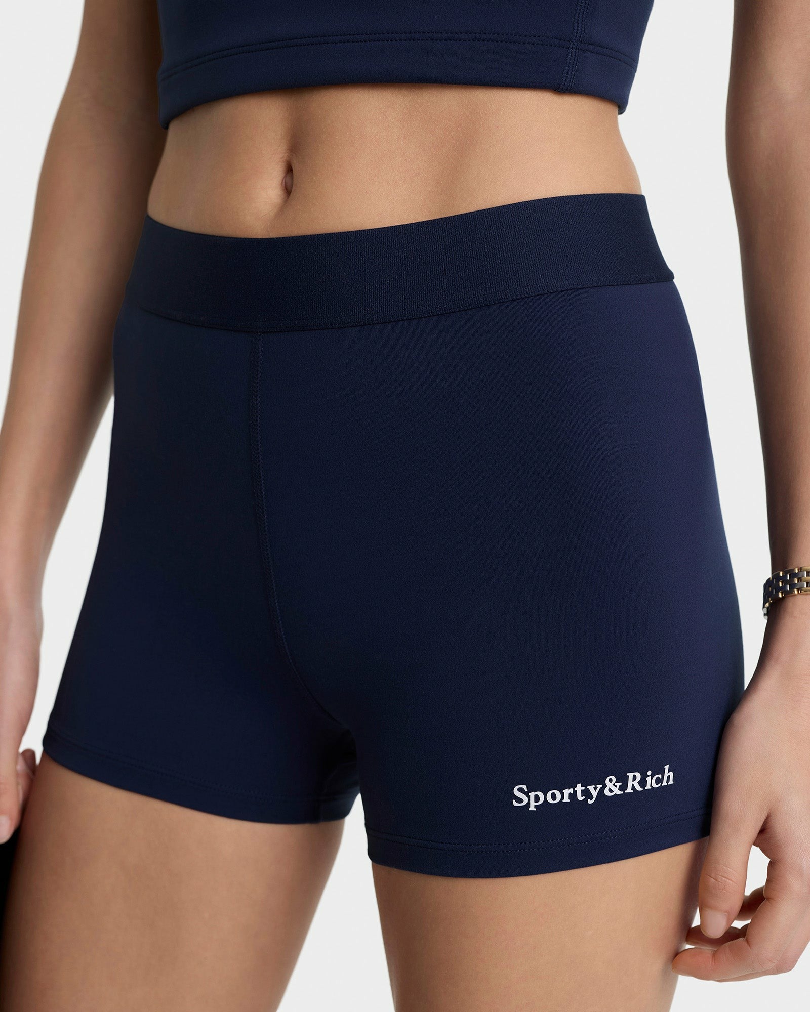 Serif Logo Active Short - Navy/White