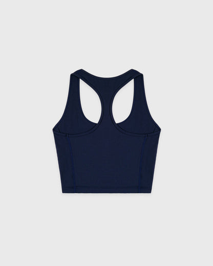 Serif Logo Sports Tank - Navy/White