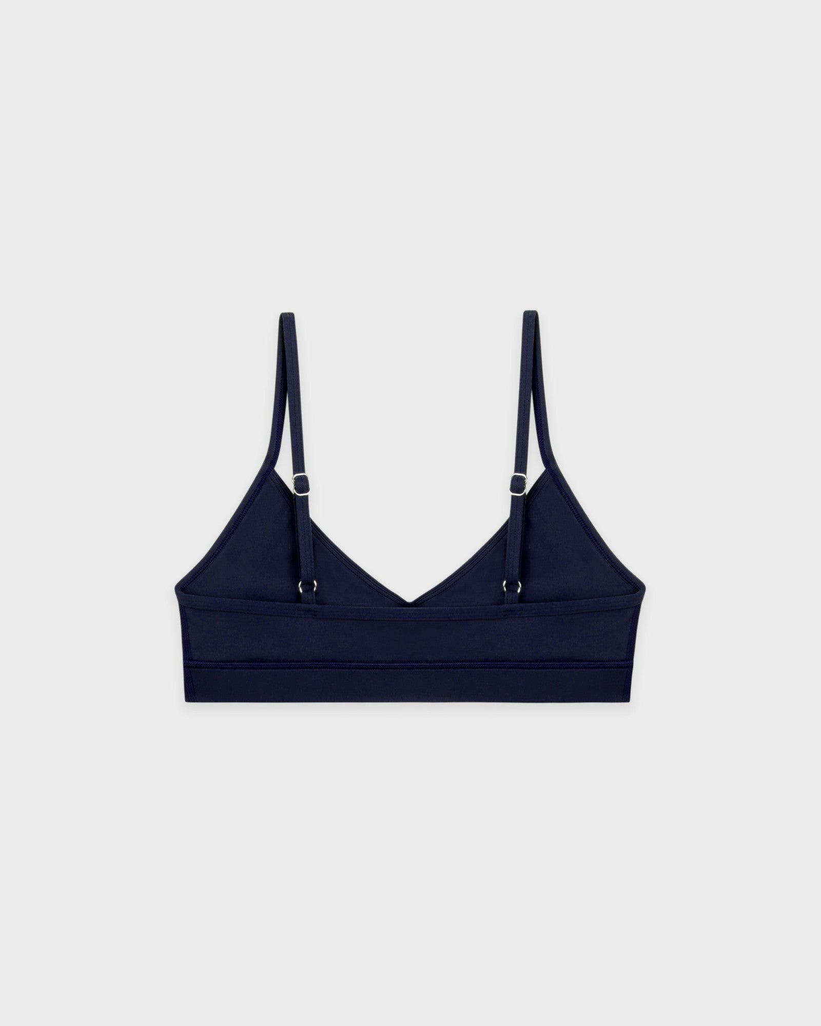 Serif Logo Mini Sports Bra - Navy/White