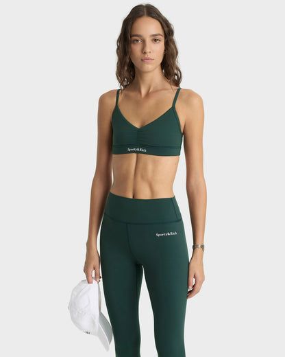 Serif Logo Legging - Forest/White