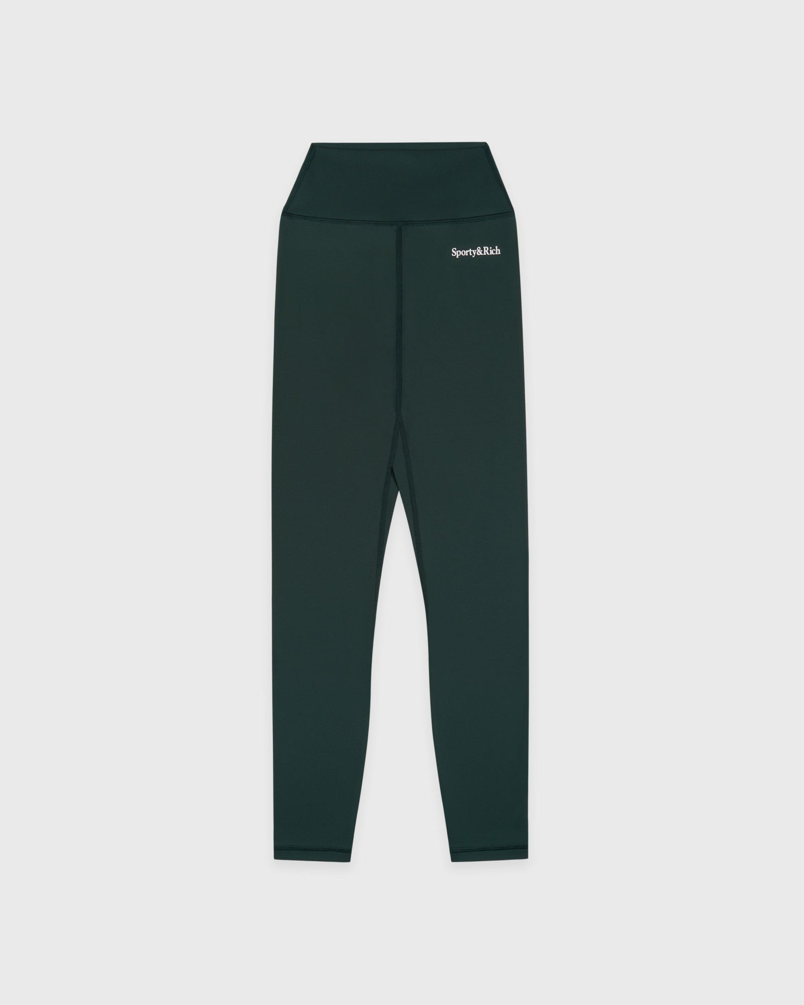 Serif Logo Legging - Forest/White