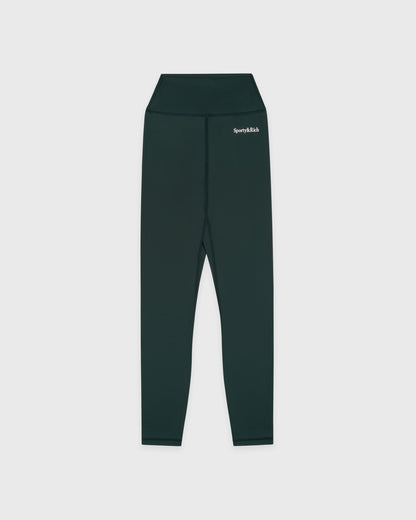 Serif Logo Legging - Forest/White
