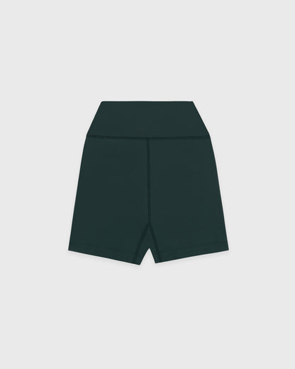Serif Logo Biker Short - Forest/White