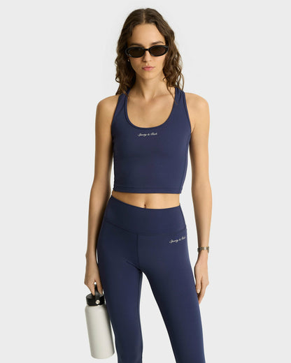 Syracuse Leggings - Navy/White