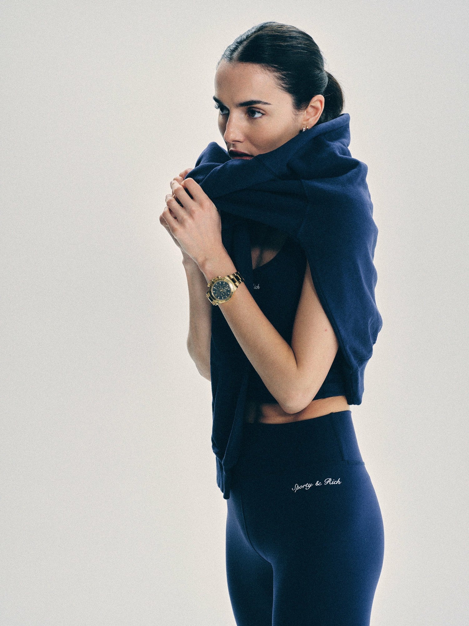 Syracuse Leggings - Navy/White