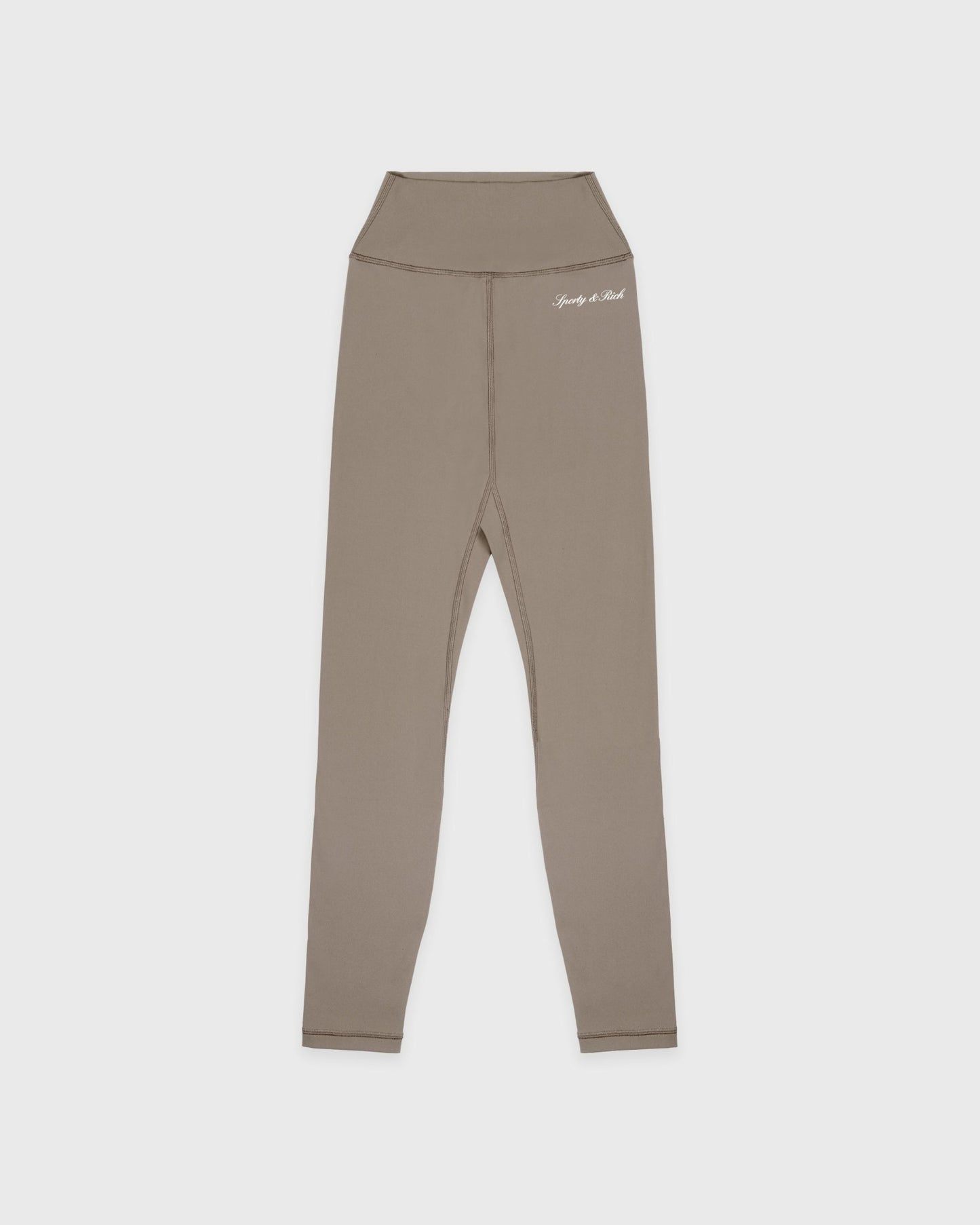 Signature Logo Legging - Hazelnut/White