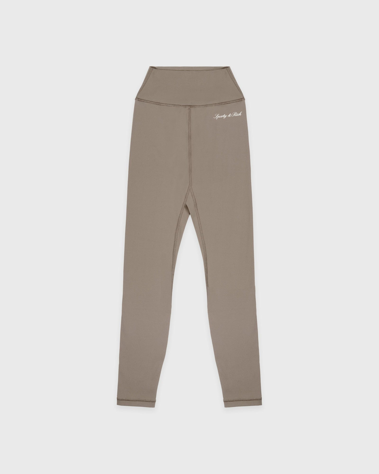 Signature Logo Legging - Hazelnut/White
