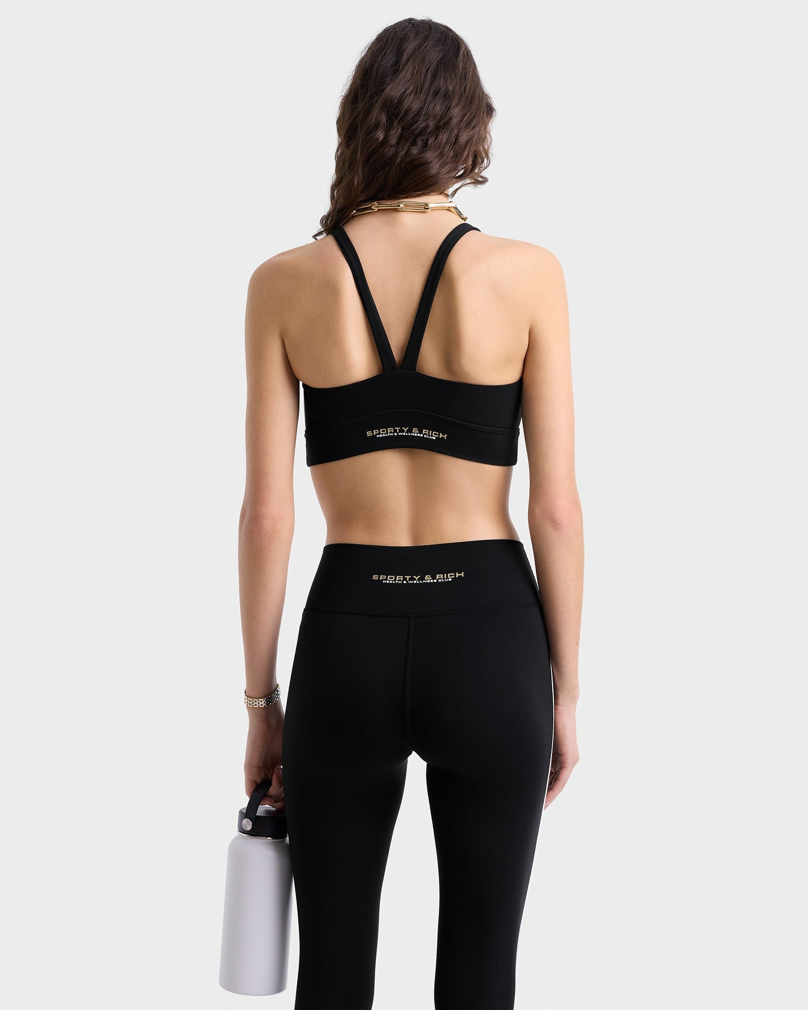 Bold Health Active Bra - Black/White/Gold