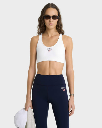 Nautical Sports Bra - White