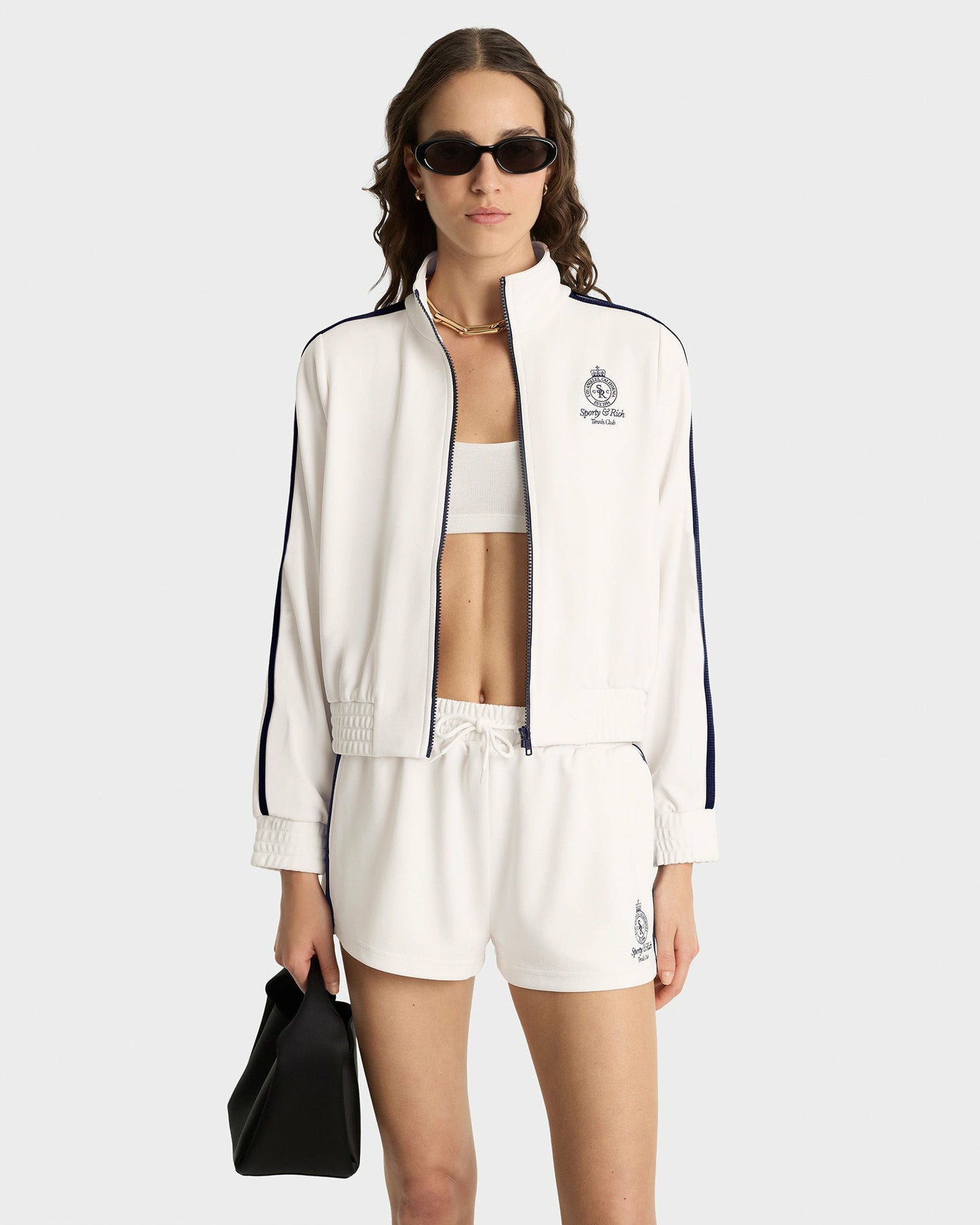 Crown Tennis Roller Short - White/Navy