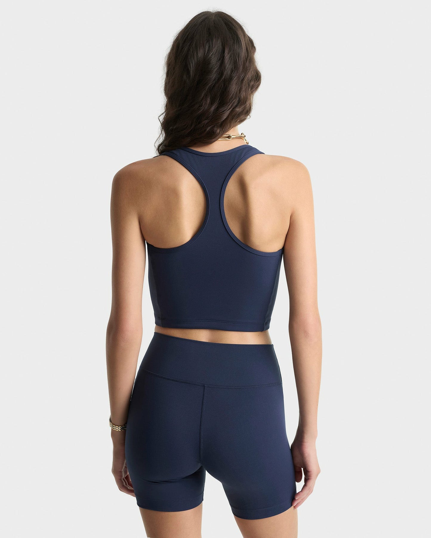 Signature Logo Biker Short - Navy/White