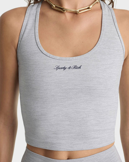 Signature Logo Sports Tank - Heather Gray