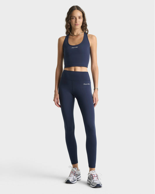 Signature Logo Legging - Navy/White