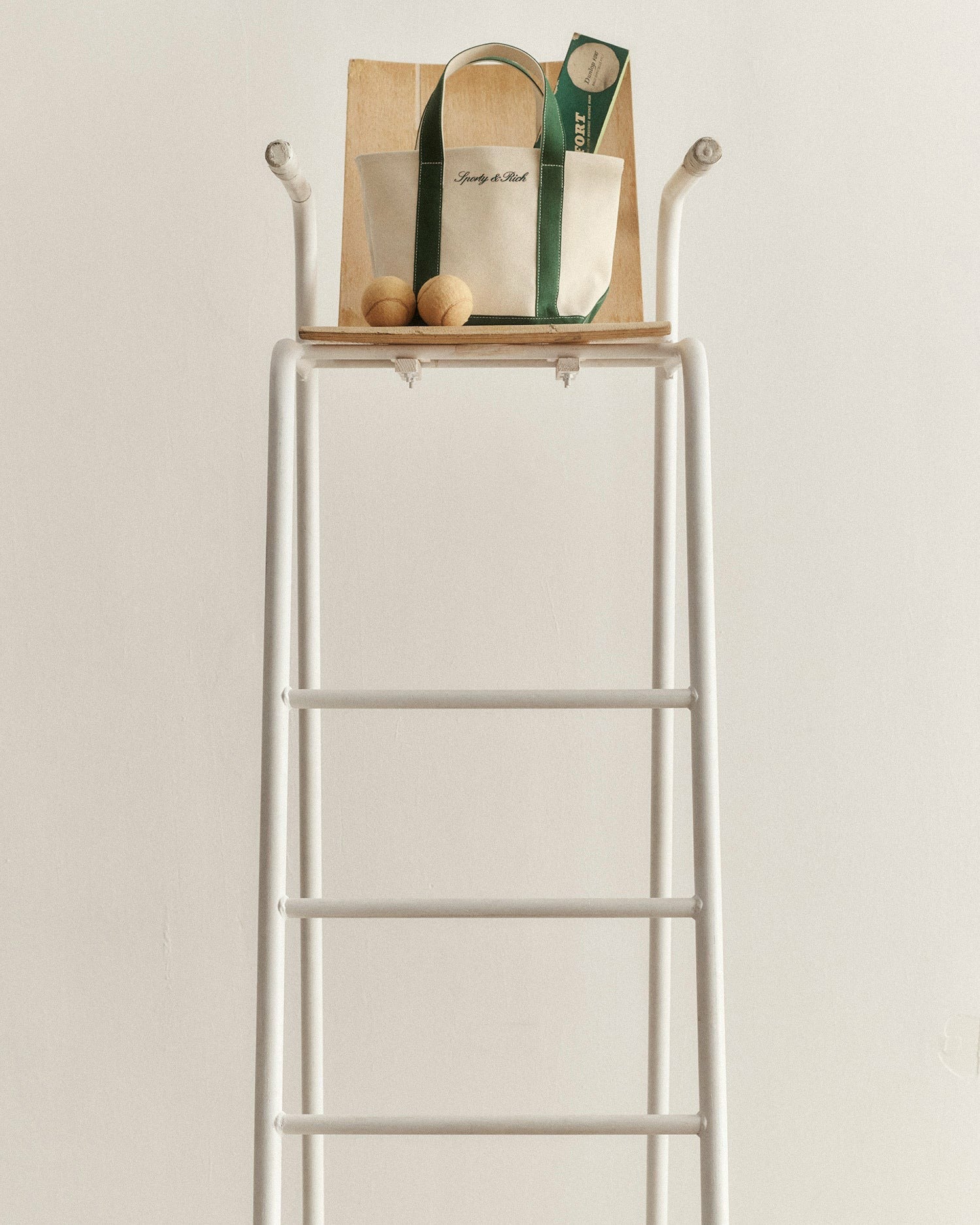 Signature Logo Mini Tote - Natural/Forest Green