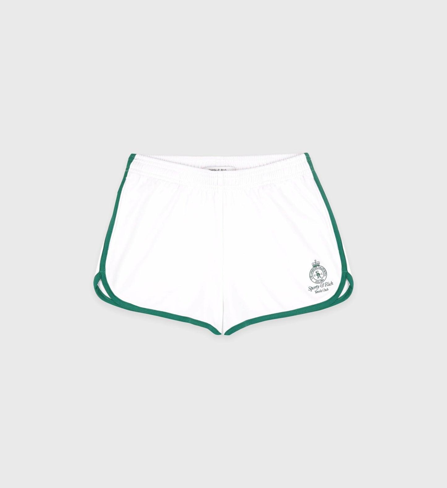 Crown Tennis Pique Short - White/Alpine