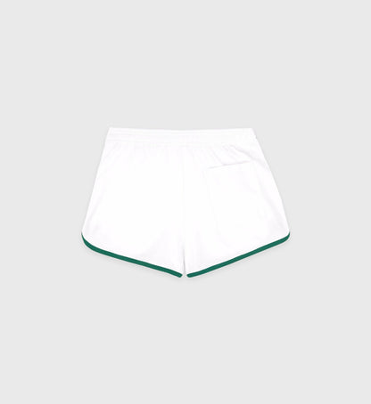 Crown Tennis Pique Short - White/Alpine
