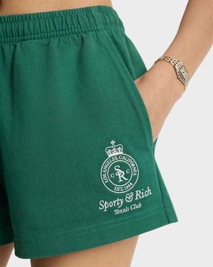 Crown Tennis Disco Short - Alpine/White