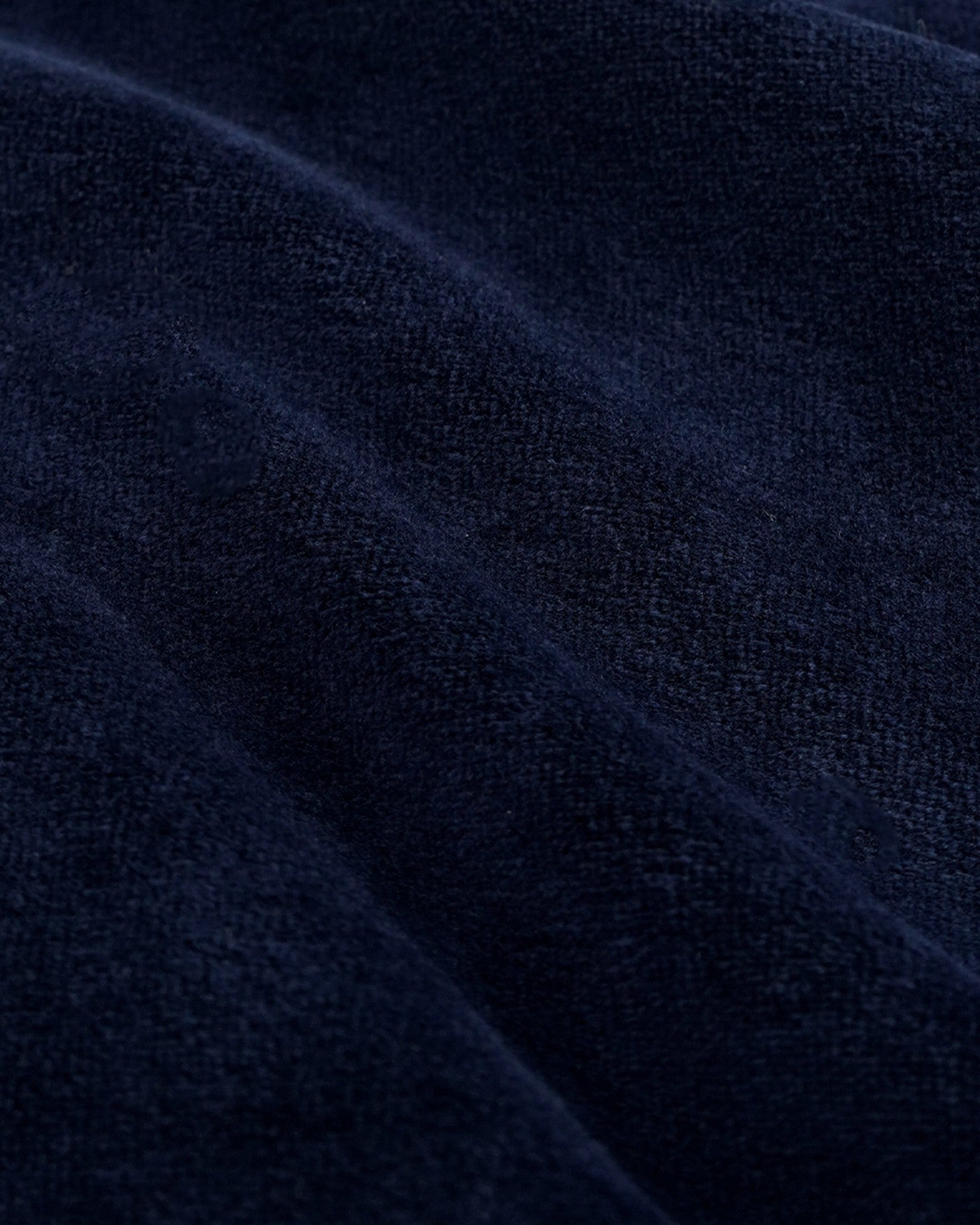 Crown Tennis Velour Polo - Navy/Ecru