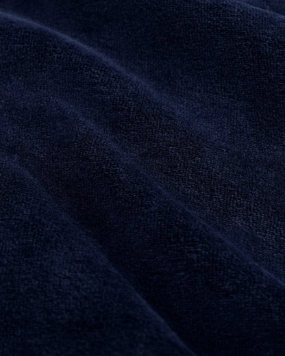 Crown Tennis Velour Polo - Navy/Ecru