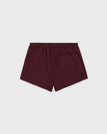 Signature Logo Retro Track Short - Bordeaux/White