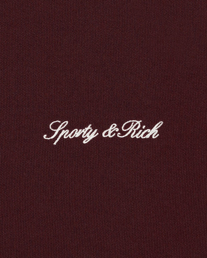 Signature Logo Retro Track Short - Bordeaux/White