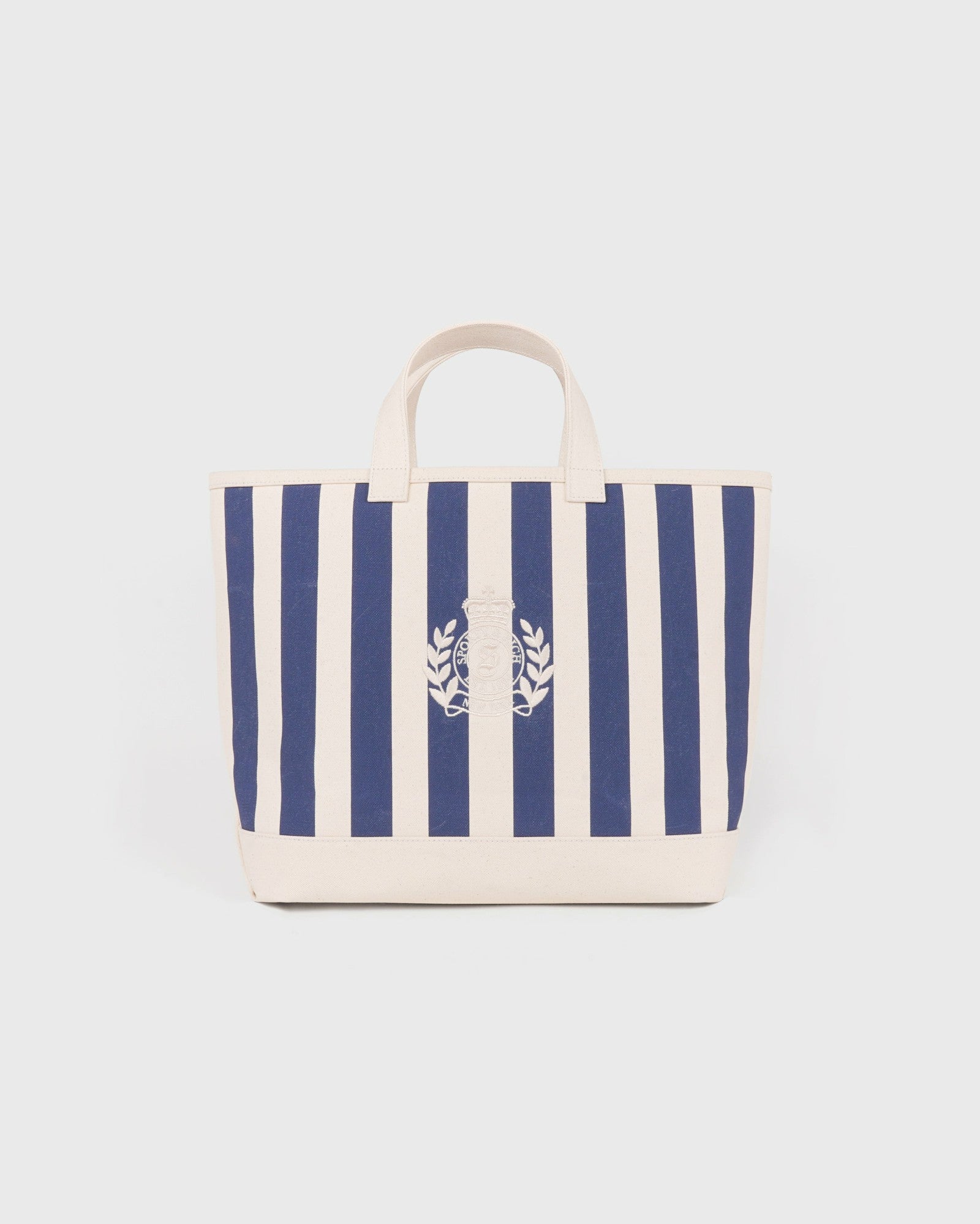 NY Crest Beach Tote - Natural/Light Navy