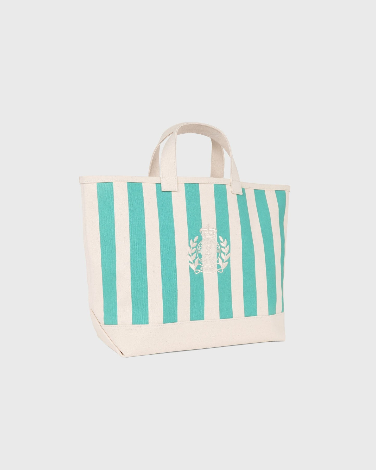 NY Crest Beach Tote - Natural/Amalfi Green