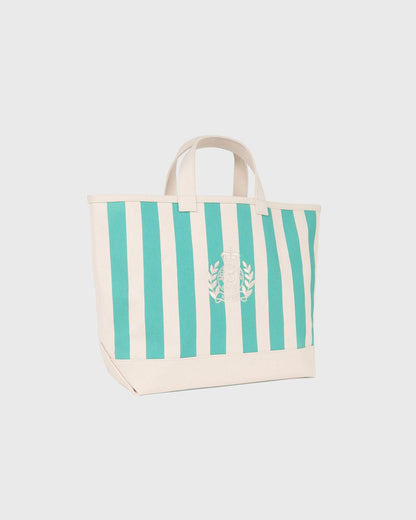 NY Crest Beach Tote - Natural/Amalfi Green