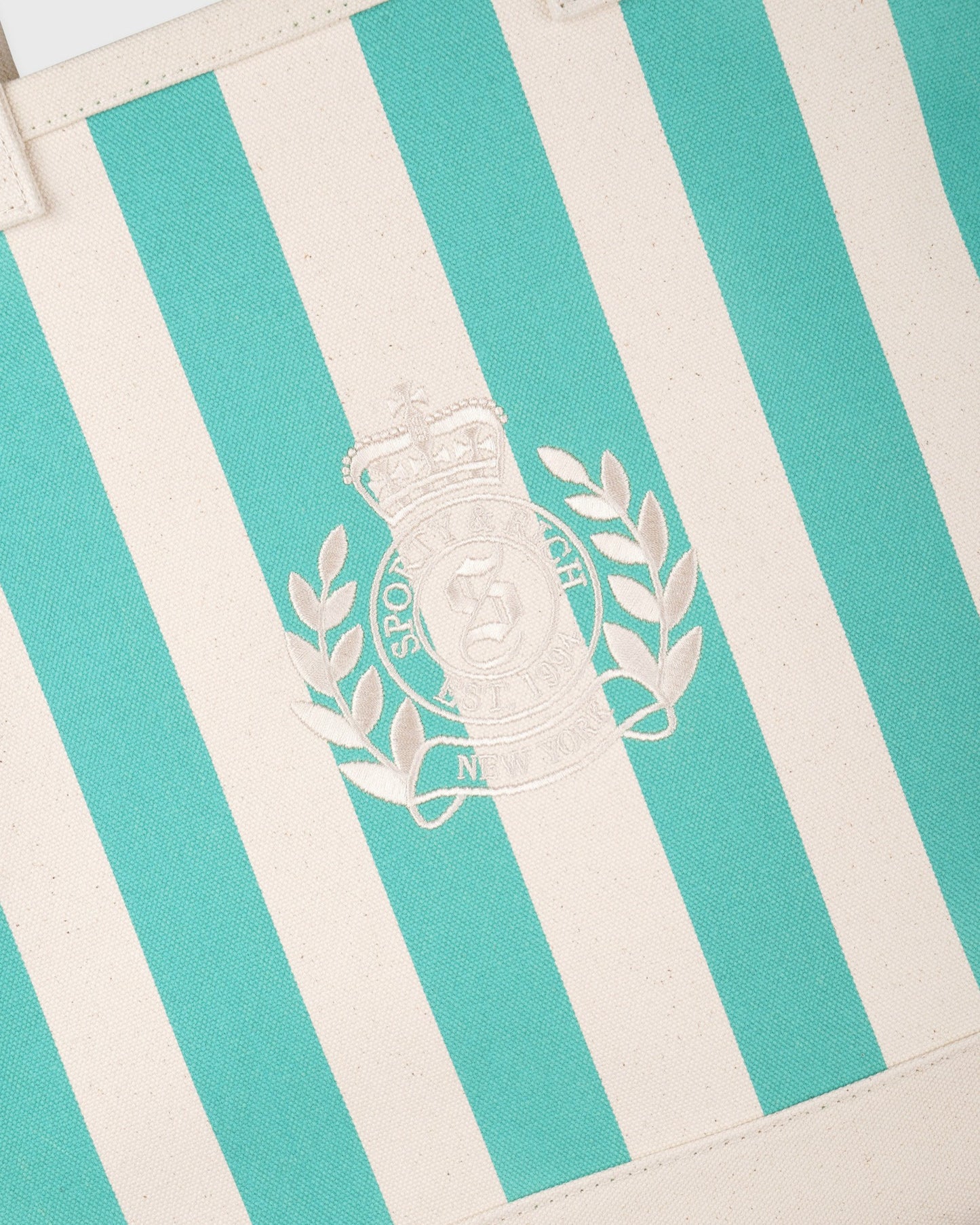 NY Crest Beach Tote - Natural/Amalfi Green