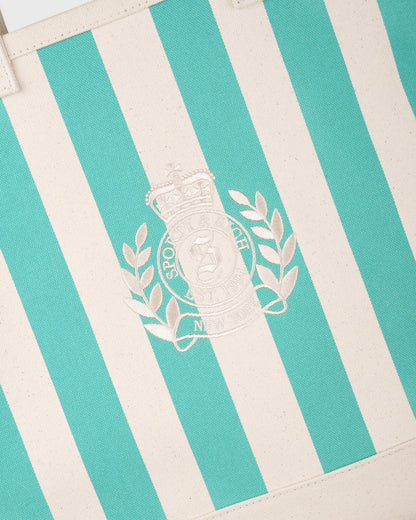 NY Crest Beach Tote - Natural/Amalfi Green
