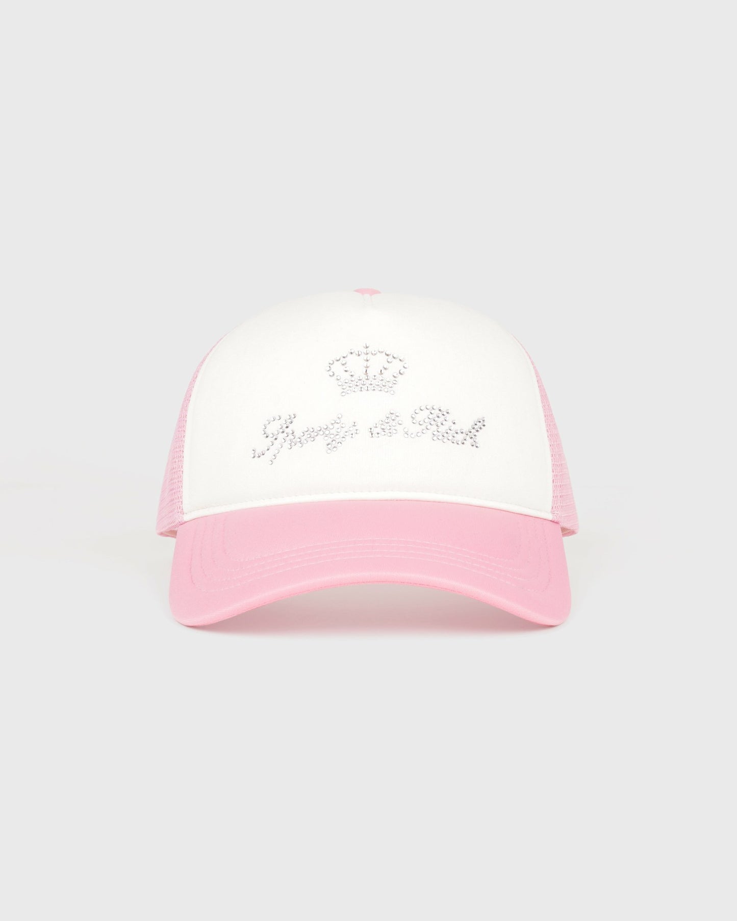 Juicy Crown Trucker Hat - White/Rose
