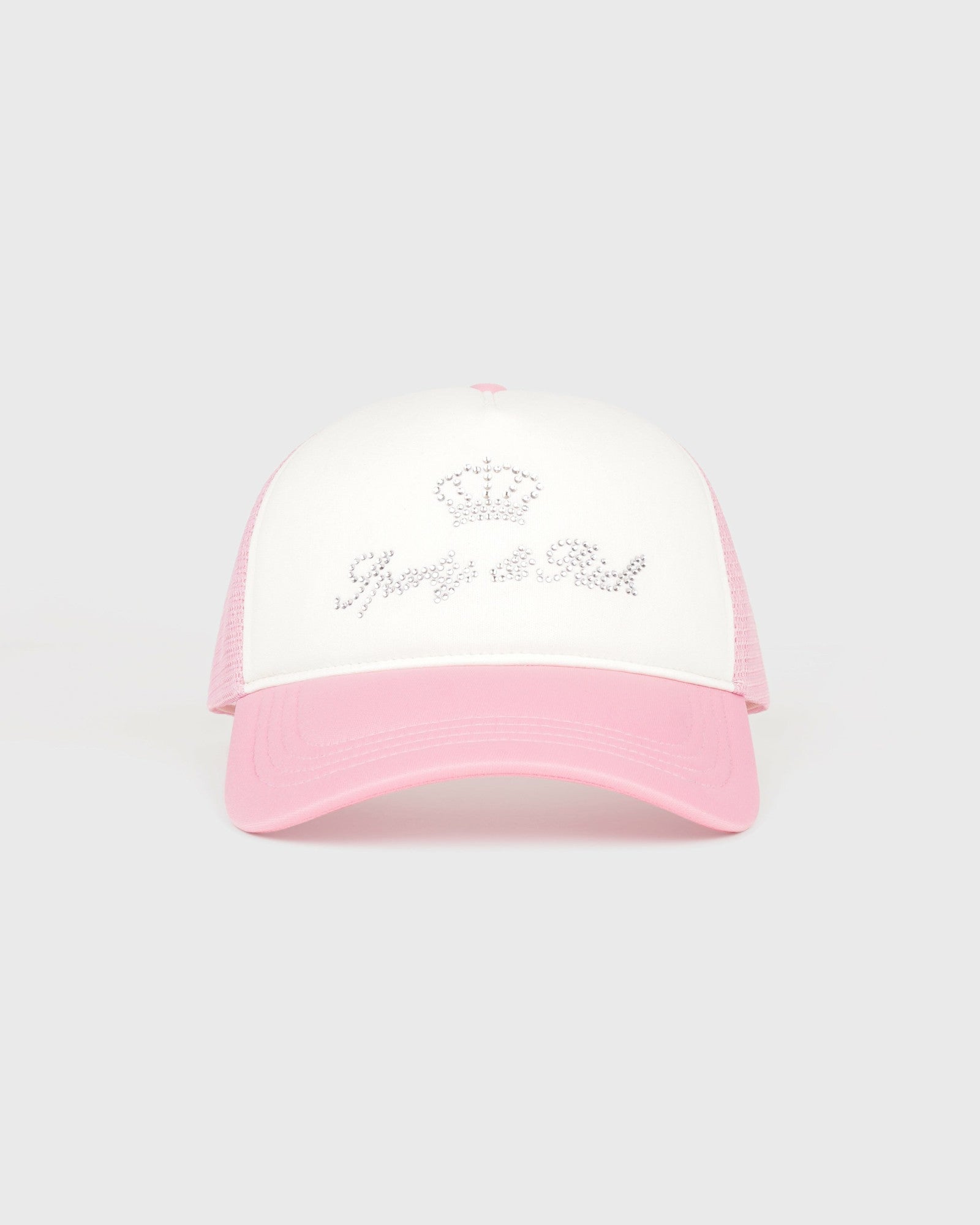 Juicy Crown Trucker Hat - White/Rose