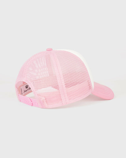 Juicy Crown Trucker Hat - White/Rose