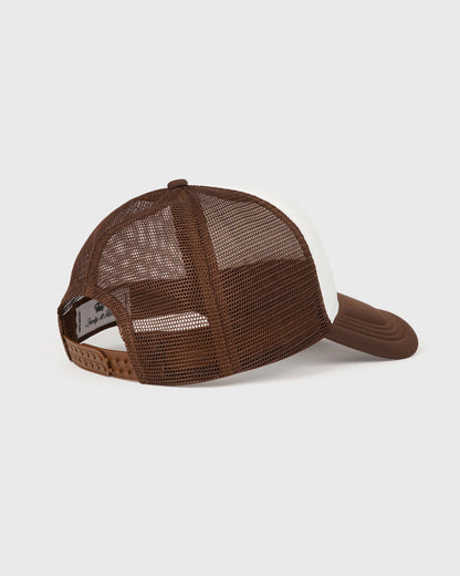 Juicy Crown Trucker Hat - White/Chocolate